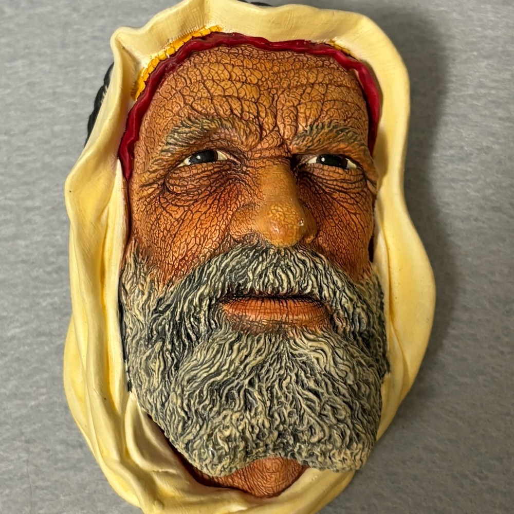 Bossons SYRIAN ARAB SHEIK Head Sculpture Middle Eastern Man Vintage Chalkware